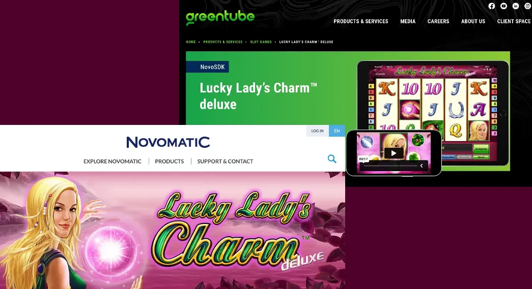 Lucky Lady's Charm Deluxe Novomatic and Greentube